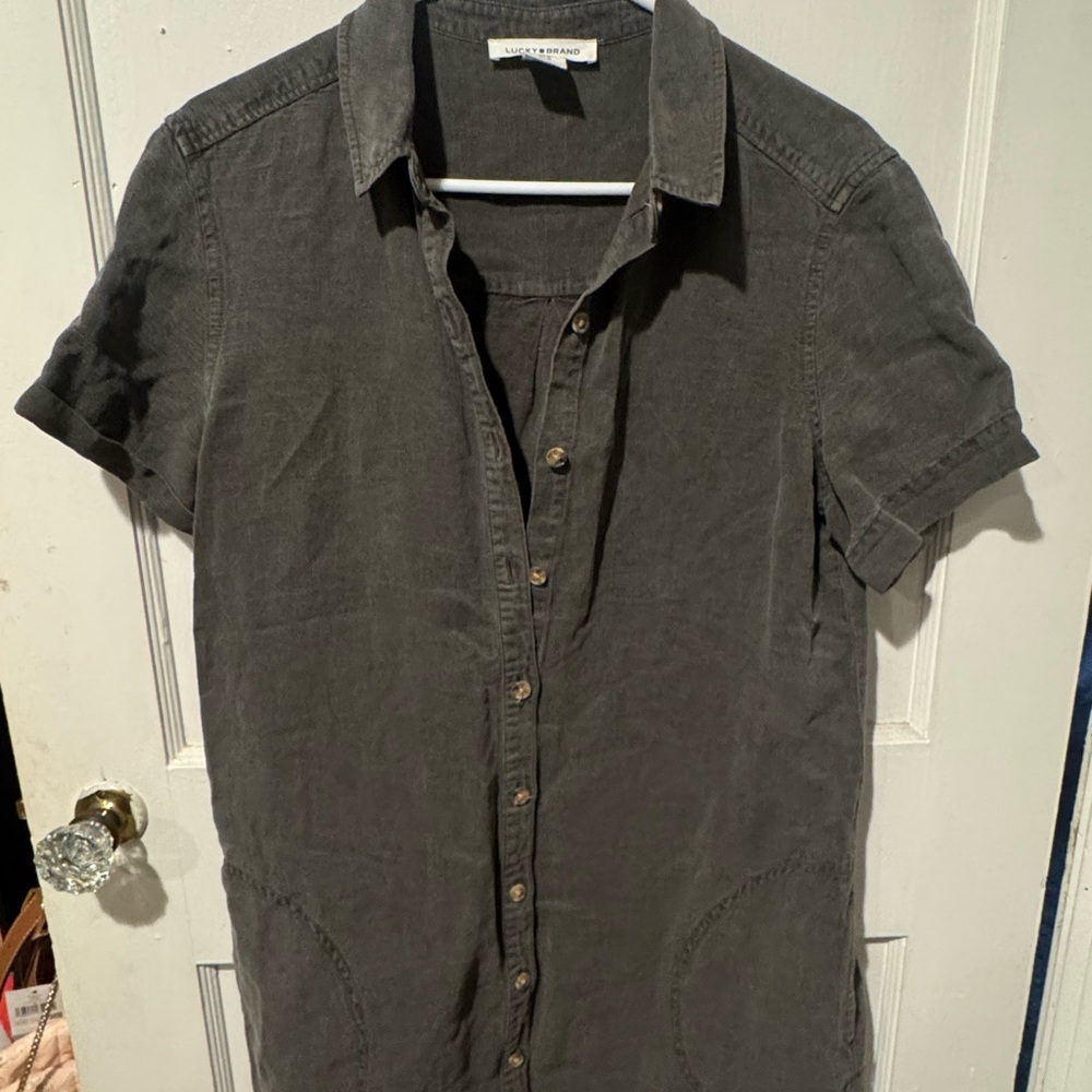 Lucky Brand Charcoal Button Down Shirt